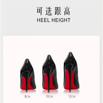 Tacchi da Donna 2026 Nuovi di Lusso Firmati di Alta Qualità con Suola Rossa, Tacchi Alti a Punta, Stiletto, Scarpe Eleganti Sexy da 12 cm