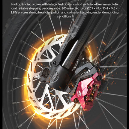 Bicicletta Elettrica da Montagna RICH BIT V9 Ultra, 48V 1500W (Picco 2500W), Batteria al Litio 20Ah, E-Bike ad Alta Velocità 60KM/H, Freno a Disco Idraulico, Bicicletta Fuoristrada a Lunga Autonomia
