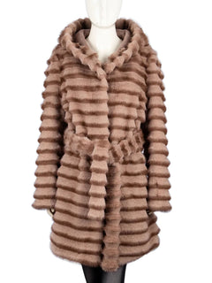 ZADORIN High Quality Winter Chinchilla Faux Fur Hooded Jacket Woman Elegant Belted Long Faux Mink Fur Coat Clothes For Woman Top