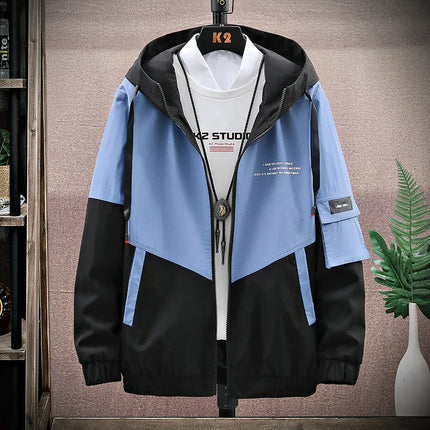 Thickened Fleece Lined Men's Casual Jacket Coat Autumn Winter Outerwear Fashionable Youth Style Zipper Closure Short Length