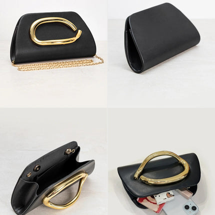 Gold Magnetic Closure Women Evening Bags Luxury Designer Handbag And Purse Party Banquet Chain Crossbody Bag Fashion ShoulderBag PlatiNum