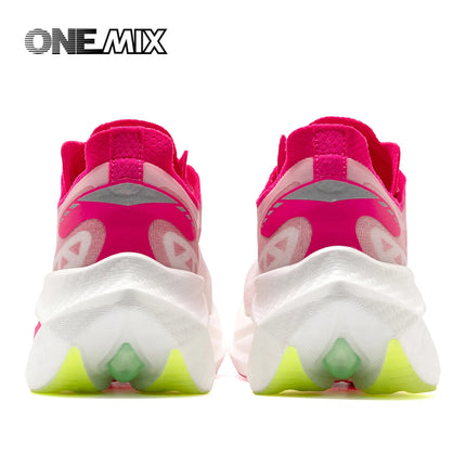 ONEMIX Nuove Scarpe da Corsa Professionali Marathon con Piastra in Carbonio a Tutta Lunghezza, Supporto Stabile e Assorbimento degli Urti, Ultra Leggere PlatiNum