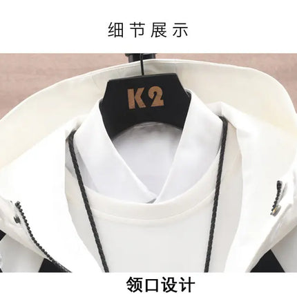 Spring Autumn Casual Men Sets Jacket + Pants Two Pieces Fashion Korean Trend Hooded Baseball Uniform Suit Man Outfit