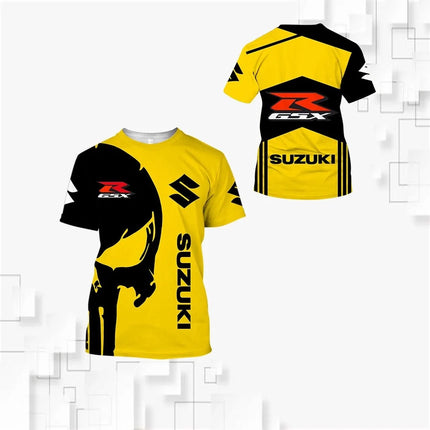 Men's Fashion Suzuki 2026 3D Print T-shirt, Summer Outdoor Sports Fitness Quick-Drying Breathable Casual Short Sleeve