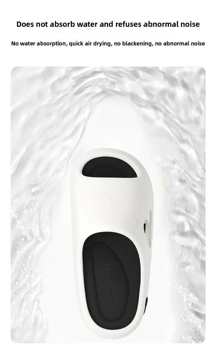 2025 Pantofole da donna alla moda Sandali Scivoli da spiaggia Scarpe da doccia spesse antiscivolo in tinta unita per la casa estiva all'esterno - platinumshop