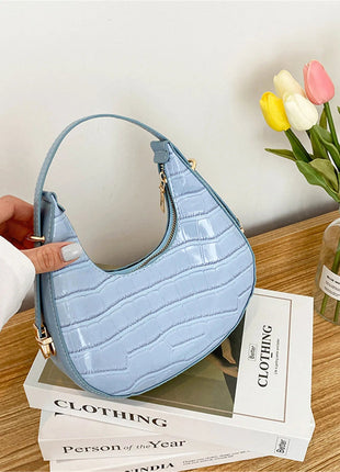Fashion Stone Pattern Shoulder Bag Women'S Small Handle Underarm Bag Clutch Luxury Women'S Handbag Tote Bag Mini Dumpling Bag PlatiNum