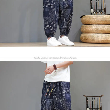 Nuovi pantaloni jogger da uomo in cotone primaverile, pantaloni oversize alla moda, hip hop con graffiti floreali, vita elastica, pantaloni harem, streetwear maschile