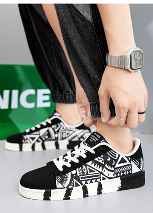 Nuove Scarpe Estive alla Moda per Uomo, Sneakers Sportive Antiscivolo da Passeggio, Scarpe Casual in Tela con Motivi, Zapatos Maschili
