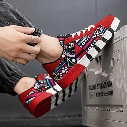 Nuove Scarpe Estive alla Moda per Uomo, Sneakers Sportive Antiscivolo da Passeggio, Scarpe Casual in Tela con Motivi, Zapatos Maschili