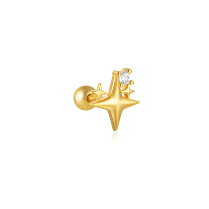 AIDE Heart Round Ball Flat Helix Piercing Earring 925 Sterling Silver Ear Studs Geometric Zircon Exquisite Trinket Studs Aretes PlatiNum