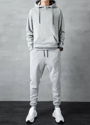 Men‘s Two-piece Autumn and Winter Men's Sports Suit Autumn and Winter Suit Sweatpants Sweater Men's Casual Suit Men's PlatiNum