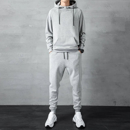 Men‘s Two-piece Autumn and Winter Men's Sports Suit Autumn and Winter Suit Sweatpants Sweater Men's Casual Suit Men's PlatiNum
