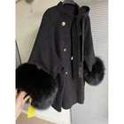 Faux Grey Elegant Casual Winter Belted Mid-Length Overcoat Women's Fashion Outerwear Warm Coat 2025 Fashion Cardigan Jacket