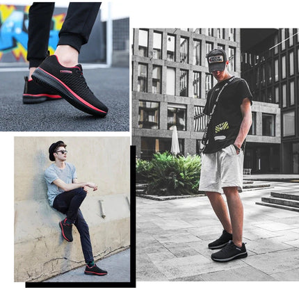 Scarpe da ginnastica da uomo e da donna in maglia, traspiranti, atletiche, da corsa, da passeggio