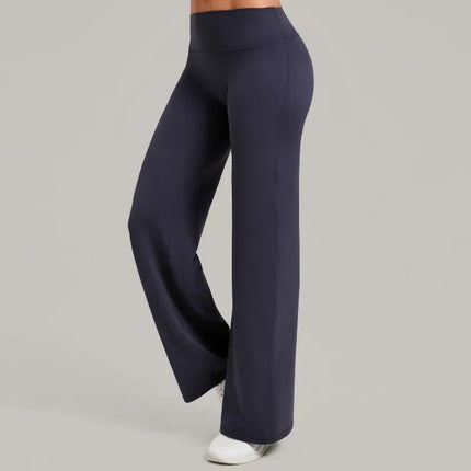 Women's Pilates Yoga Pants Sports Fitness Flared Peach Hip-lifting Leggings Outdoor Workout Training Running Casual Trousers PlatiNum