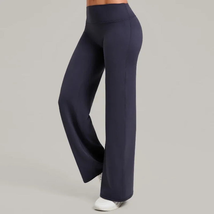 Women's Pilates Yoga Pants Sports Fitness Flared Peach Hip-lifting Leggings Outdoor Workout Training Running Casual Trousers PlatiNum