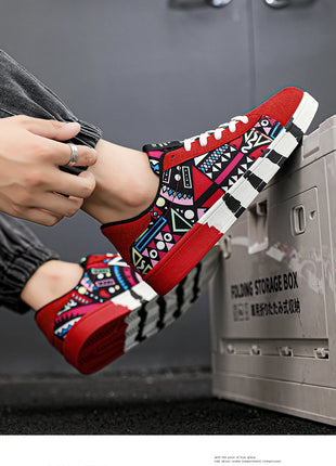 Nuove Scarpe Estive alla Moda per Uomo, Sneakers Sportive Antiscivolo da Passeggio, Scarpe Casual in Tela con Motivi, Zapatos Maschili