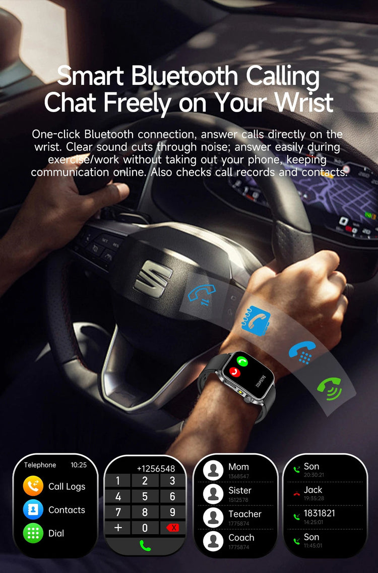 2026 Nuovo 650nm Terapia Laser Grassi nel sangue Acido urico Pressione sanguigna Smart Watch ECG + PPG Preciso Monitor di salute Smartwatch per gli uomini platinumshop