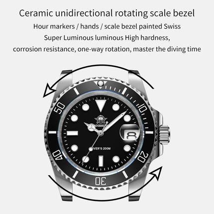 ADDIESDIVE Men's Classic Watch with Ceramic Bezel 200m Water Resistant Casual Quartz Watch BGW9 Blue Luminous Gift Watch MY-H3-2