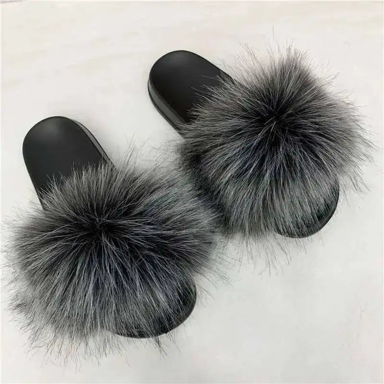 Pantofole soffici da donna Pantofole morbide da donna estive in pelliccia sintetica Sandali eleganti con punta aperta Scarpe da spiaggia comode pelose per interni ed esterni