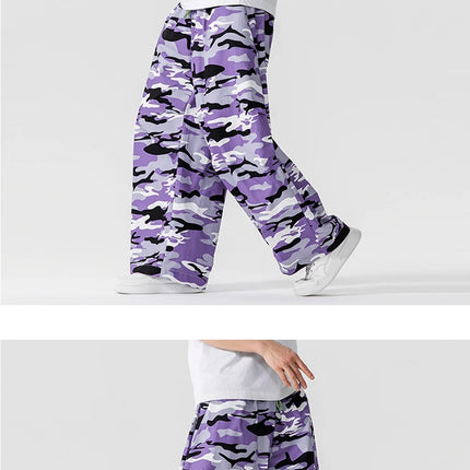 Pantaloni cargo mimetici uomo pantaloni Harem casual Harajuku larghi uomo sport all'aria aperta pantaloni a gamba larga uomo streetwear oversize High Street