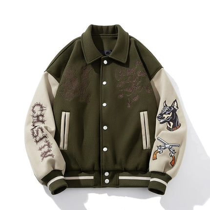 Man Baseball Jacket Winter Letter Embroidery Varsity Jacket Women American Vintage Coat Warm Fashion Hip Hop Original Original