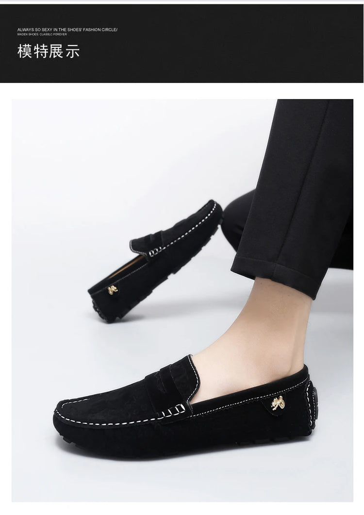 Scarpe Italiane Formali da Uomo, Mocassini in Pelle Fatti a Mano, Scarpe Casual da Guida, Slip-on di Lusso Comodi per Uomo