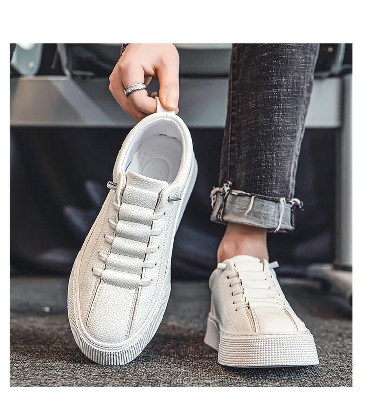 Sneakers for Men  Fashion Casual Lace Up Round Toe Flat White mens Running Sport Shoes Zapatillas Deportivas Hombre