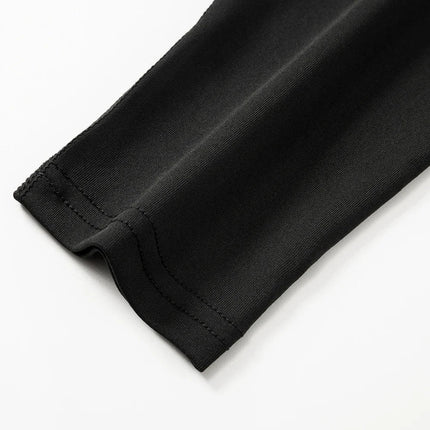 Men's Long Sleeved Sports T-Shirt With High Elasticity And Quick Drying Solid Color Long Sleeves for Autumn Winter PlatiNum