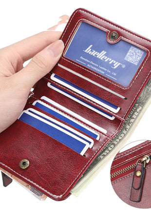Zipper Mini Women Wallets New Fashion PU Leather Vertical Square Shape Quality Female Purse Card Holder Wallet Coin Purses PlatiNum