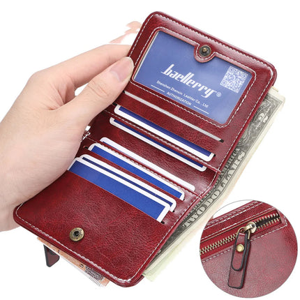Zipper Mini Women Wallets New Fashion PU Leather Vertical Square Shape Quality Female Purse Card Holder Wallet Coin Purses PlatiNum