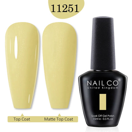NAILCO 15ml Green Blue Series UV Nail Gel Polish Blue Colors UV&LED Gel Varnish Red Soak Off Semi Permanent LED Nail Gel Varnish
