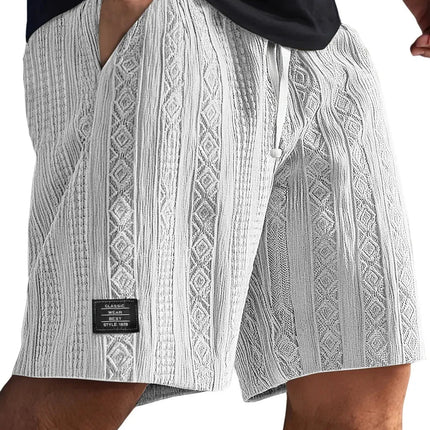 Pantaloncini Casual Jacquard da Uomo, Stile Harajuku, Tinta Unita, Pantaloni Corti alla Moda, Abbigliamento Retrò da Uomo, Streetwear Nuovo platinumshop