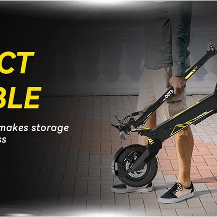 Monopattino elettrico OOTD T10, potenza di picco 900W, batteria 48V13AH, ruote da 11 pollici, monopattino portatile da città con luci a LED
