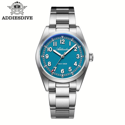 ADDIESDIVE Luxury Men's Watch 100m Water Resistance Sapphire Glass BGW9 Super Luminous Quartz Movement Stainless Steel Bracelet