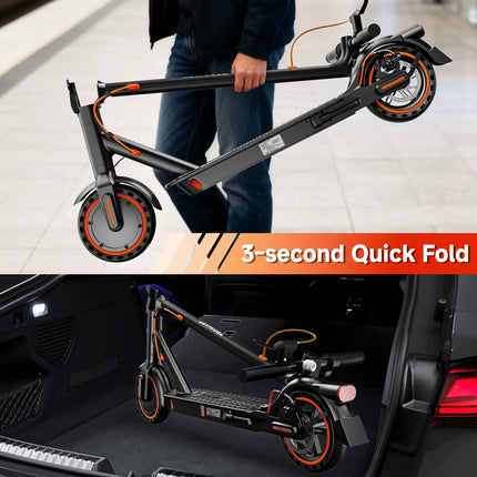 Monopattino Elettrico Todimart T3 con Motore da 350W, Cruise Control, Autonomia 25-30KM, Pneumatici da 8.5 Pollici, 3 Modalità di Velocità, Sistema di Frenatura Doppio, E-Scooter Veloce per Adulti e Adolescenti
