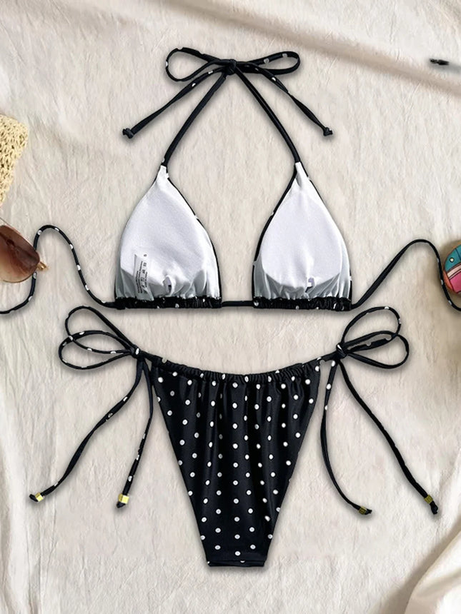 Women's Sexy Micro Bikini 2026, Polka Dot Swimsuit, Brazilian Bikini Set, Thong, Biquini, String Swimwear, Female Beachwear