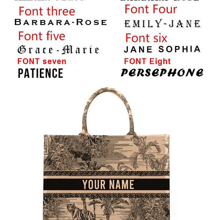 New 2026 Women's Personalized Tote Bag, Printed Canvas Handbag, Large Capacity Beach Bag