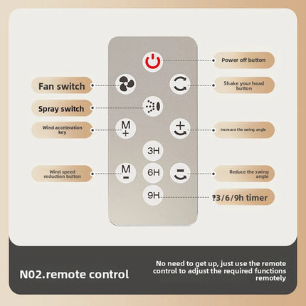 3 in 1 telecomando intelligente umidificatore ventilatore da pavimento ventila circolatore piedistallo supporto ventilatore regolabile in altezza 4 velocità condizionatore d'aria