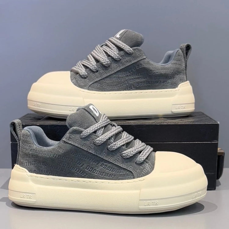 Men's Leather Platform Sneakers Breathable Versatile Men Casual Shoes Comfortable Fashion Male Running Sports Tenis Shoes Hombre