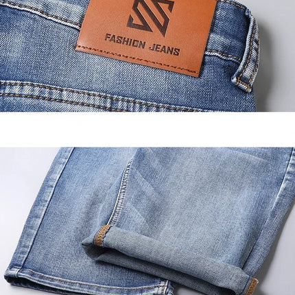 2025 Estate Marca Stretch Sottile Bermuda Masculina Cotone Denim Jeans Jorts Uomo Al Ginocchio Morbido Ropa Hombre Pantaloncini