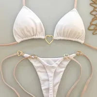 Micro Bikinis 2026 Push Up Women Swimsuit String Swimwear Brazilian Bikini Set Halter Biquini Floral Swimsuit Solid Beachwear platinumshop