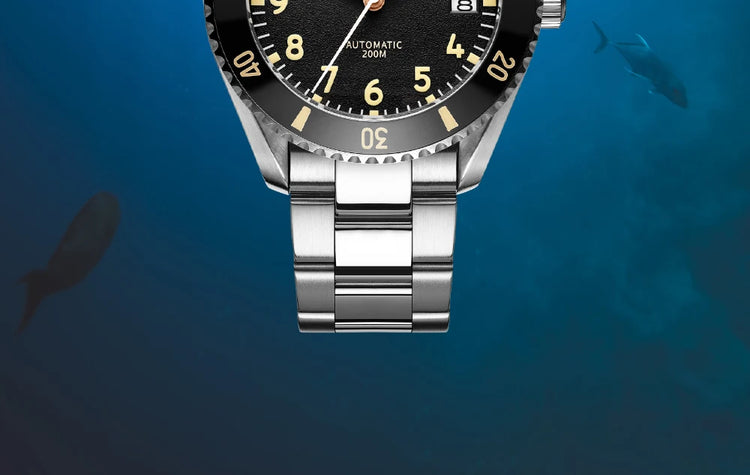 ADDIESDIVE Luxury Men's Watch MY-H9 Sapphire Crystal Ceramic Bezel 200m Waterproof Retro Luminous Diving Mechanical Wristwatch