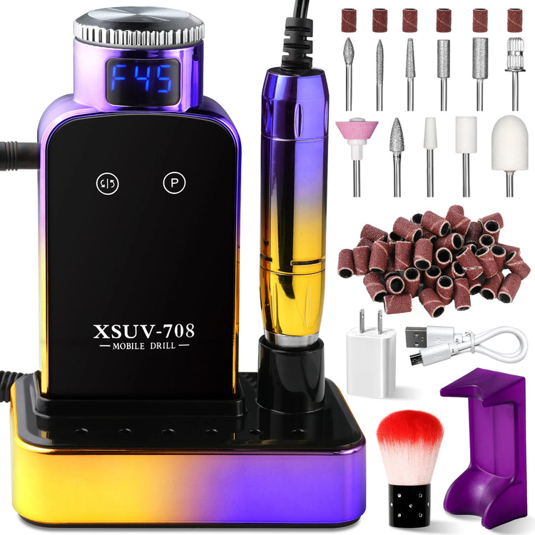 45000RPM Electric Nail Drill Professional Rechargeable Machine Low Noise Nails Sander File Polishing Set For Manicure Salon Tool
