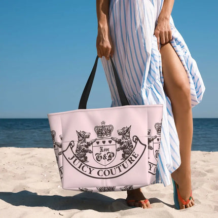 Y2k Juicy Couture Crest Beach Tote Bag Gym Yoga Duffle Bag Large Tote Bag Women's Travel Bag Fitness Bag