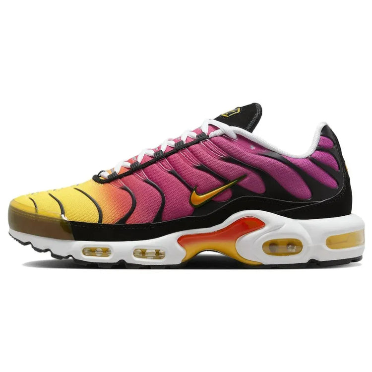 Nike Air Max Plus TN Men Sneakers Gradient Mesh Low Top Casual Shoes Yellow Red Breathable Comfort Sports Shoes DX0755-600