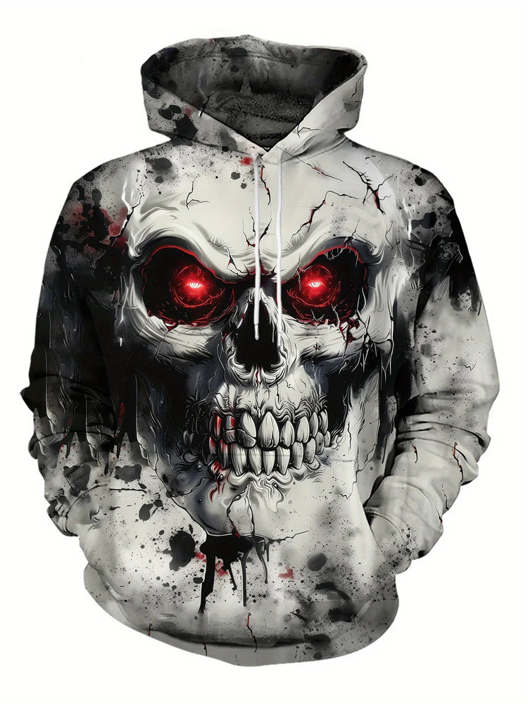Autumn Skull and Rose 3D Print Hoodies Men Women Fashion Casual Sweatshirts Oversized Hoodie Pullovers Tracksuit Clothing