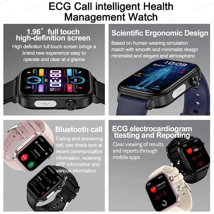 Nuovo 2025 Smartwatch per XIAOM1 con ECG+PPG, Monitoraggio Grasso Sanguigno e Acido Urico, Frequenza Cardiaca, Pressione Sanguigna, Chiamate Bluetooth per Uomini e Donne platinumshop