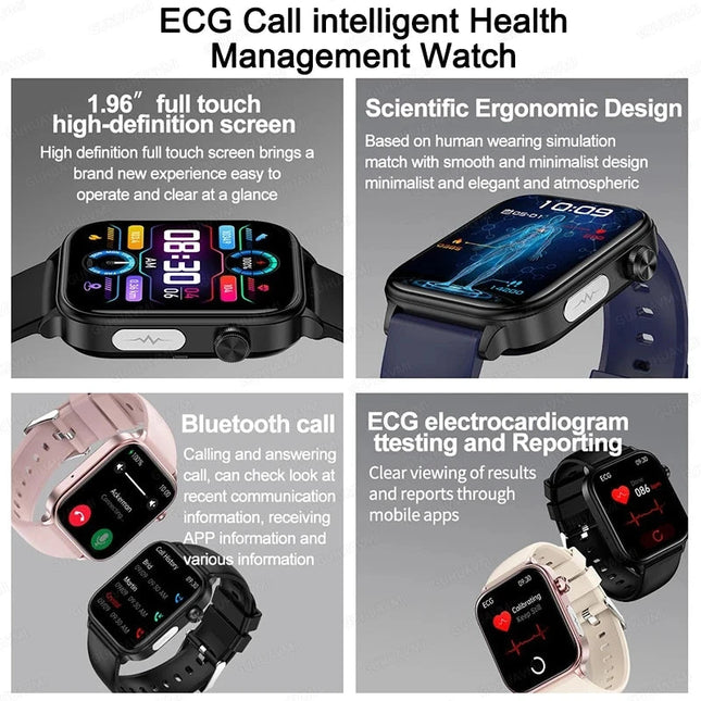 Nuovo 2025 Smartwatch per XIAOM1 con ECG+PPG, Monitoraggio Grasso Sanguigno e Acido Urico, Frequenza Cardiaca, Pressione Sanguigna, Chiamate Bluetooth per Uomini e Donne platinumshop