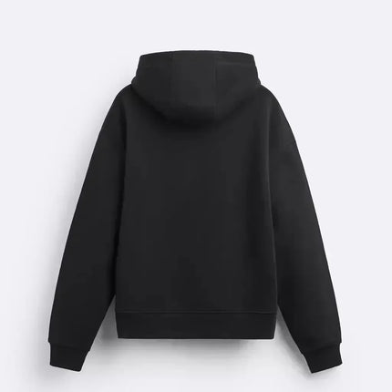 Ghibli 2025 New Hot No Face Black Hoodie Women Anime Back Print Cotton Casual Autumn Winter Streetwear Fashion Cosplay Jacket